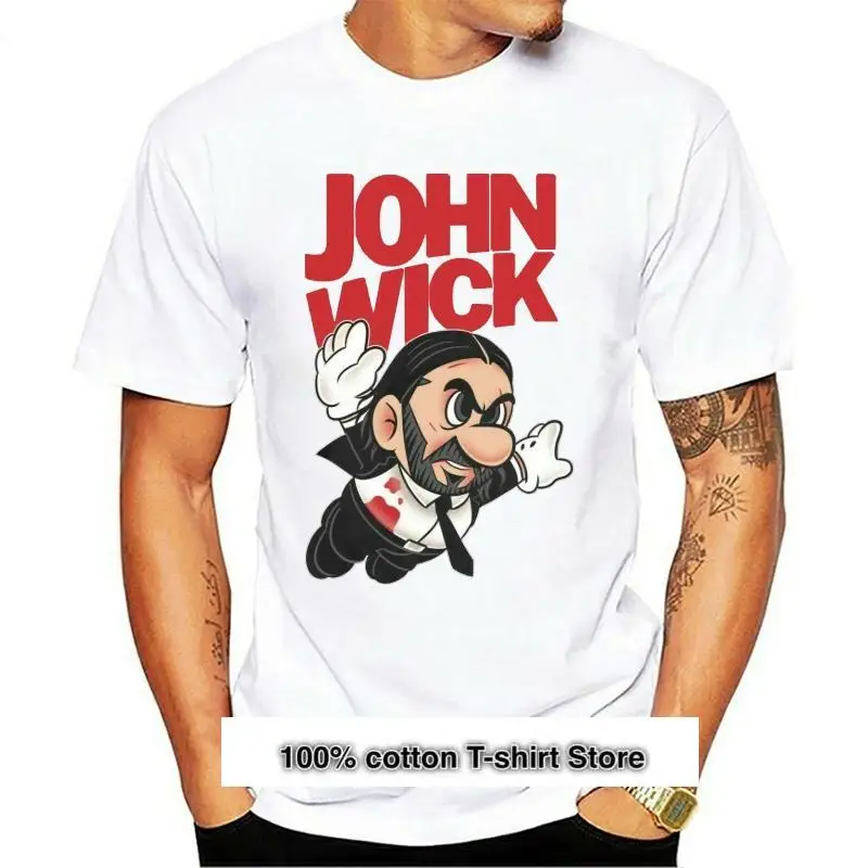 Camiseta de manga corta para hombre, camisa de JOHN WICK, SUPER MARI, MASH UP, fresca, 2023