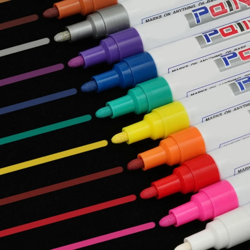 Wheel Touch Up Paint Marker, Pen Scratch Repair for Car Owners, Rapid-Drying Finish, Water Resistant, 1 Pack F19E