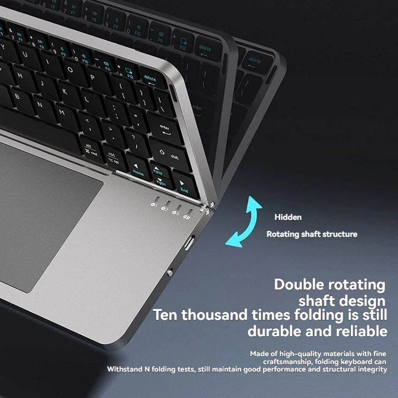 YIRF Fold Miaokong Magnetic Keyboard for IPad Bluetooth Wireless Portable Touch Pad Notebook Computer Bracket Accessories Gift