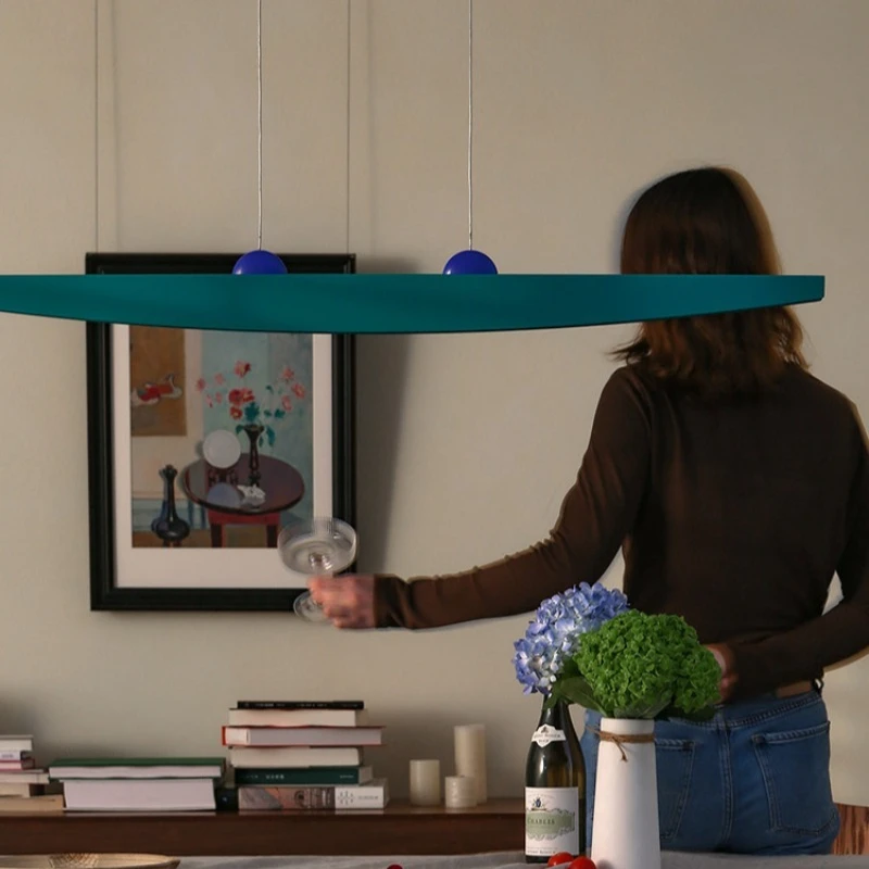 

Chandelier French simple one-word long medieval designer art