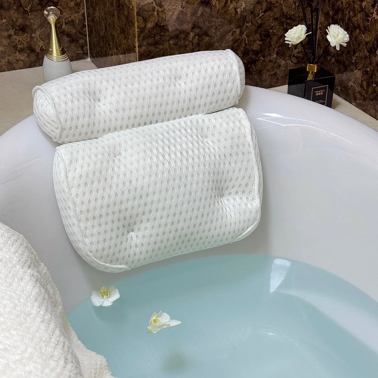 For Head and Back with Non-Slip Suction Cups air mesh Bathtub Pillow Bath Pillow for Bathtub Support Neck