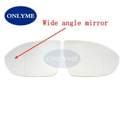 Car Heated Wide Angle Mirror Glass For VW T-ROC R D11 2020 2021 2022 2023 2024 2025 / Taigo 2021 -2025