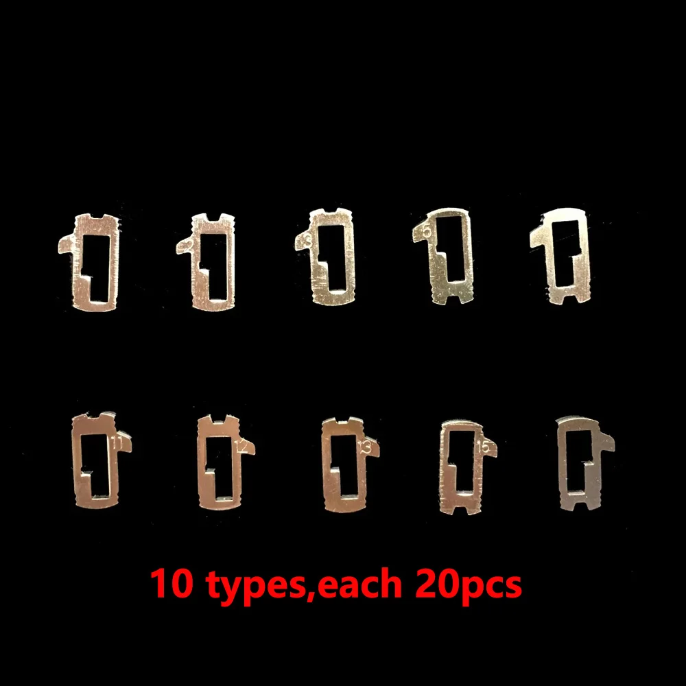 200pcs/lot HU101 Car Lock Reed Plate For Ford Focus Locksmith Tools Car Lock Repair Kit (20 * No.1 2 3 4 5 11 12 13 14 15)