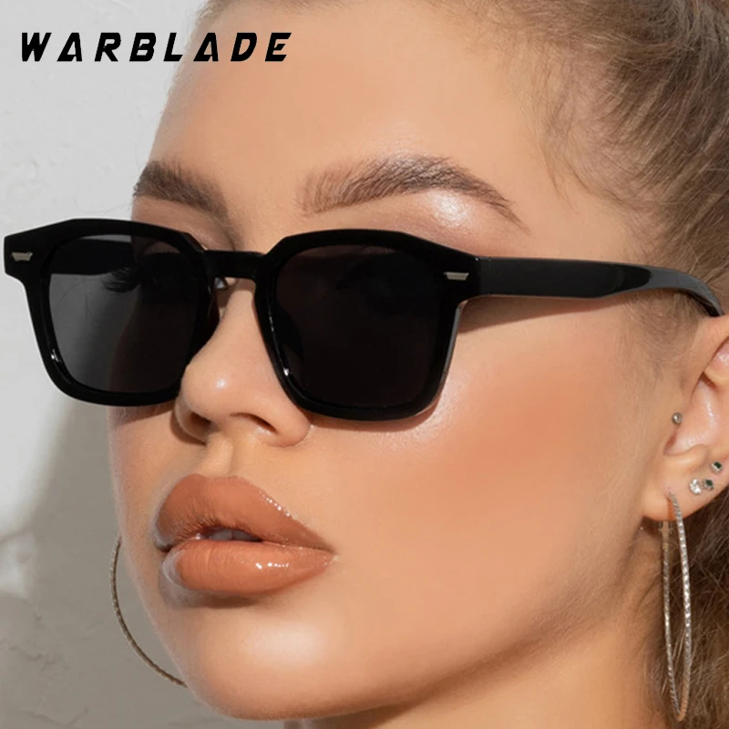 

Classic Rivets Decorate Small Square Frame Women Sunglass Vintage Brand Design Men Sunglass Outdoor Drive Fishing Eyewear UV400