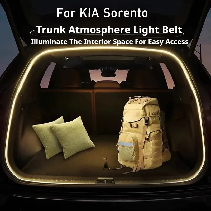 

Освещение багажника автомобиля, атмосферный светильник багажника, модифицированная световая панель, подходит для KIA Sorento, декоративная лампа, полоса, авто аксессуары для интерьера