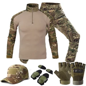 Takım elbise, askeri üniforma, taktik Takım Elbise kamuflaj, açık ceketler, av pantolonu, balık, Airsoft Paintball Setleri giysileri Üniformalı 6 büyük satış-kamuflaj-askeri - №3
