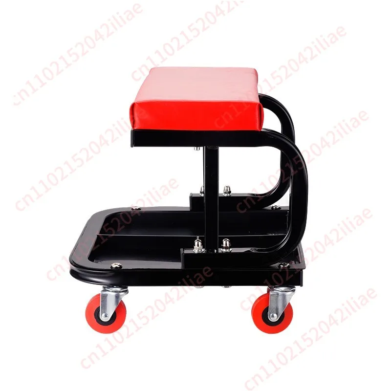 Universal auto repair stool with tool tray Multifunctional storage stool with support rod