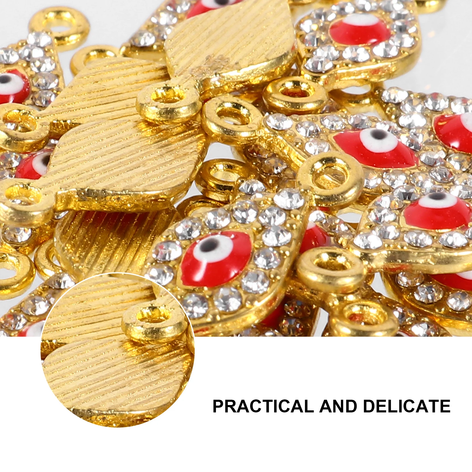 

Evil Eye Charms Pendant Vintage Rhinestone Diamond Decor DIY Jewelry Accessories Bright Colors Long Service Life High-Quality