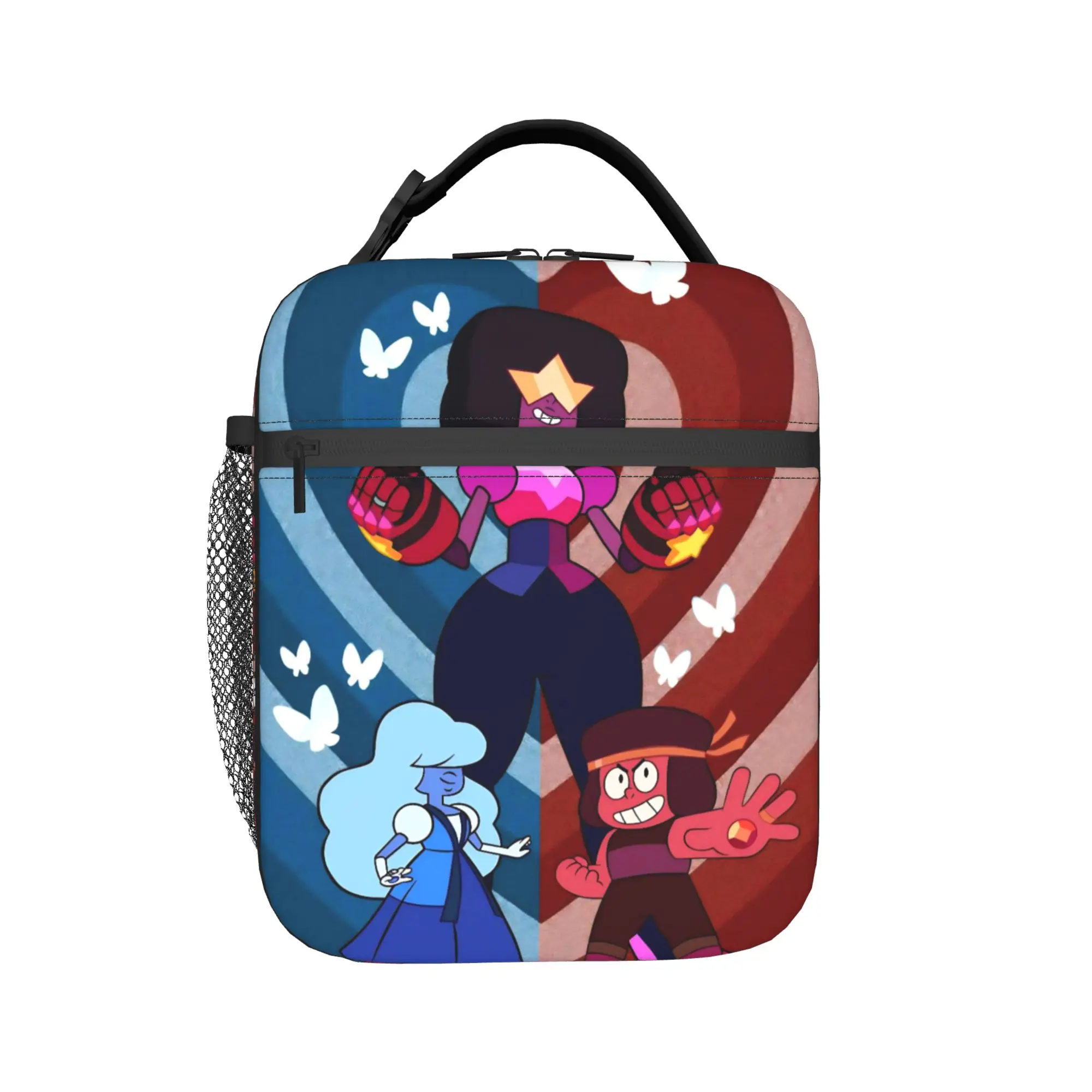 Crystal Gems Steven Universe  Lunch Bag For Women  Print School Lunch Box Casual Portable Zipper Oxford Cooler Bag