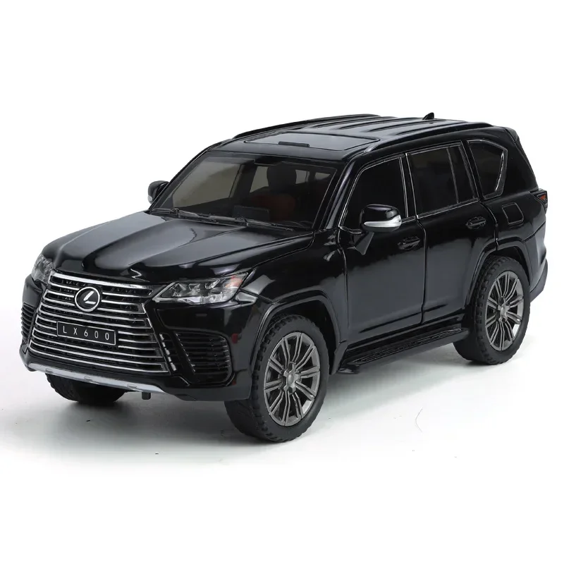 

1:24 LX600 SUV Alloy Car Model Sound and Light Pull Back Toy Collectibles Birthday gift