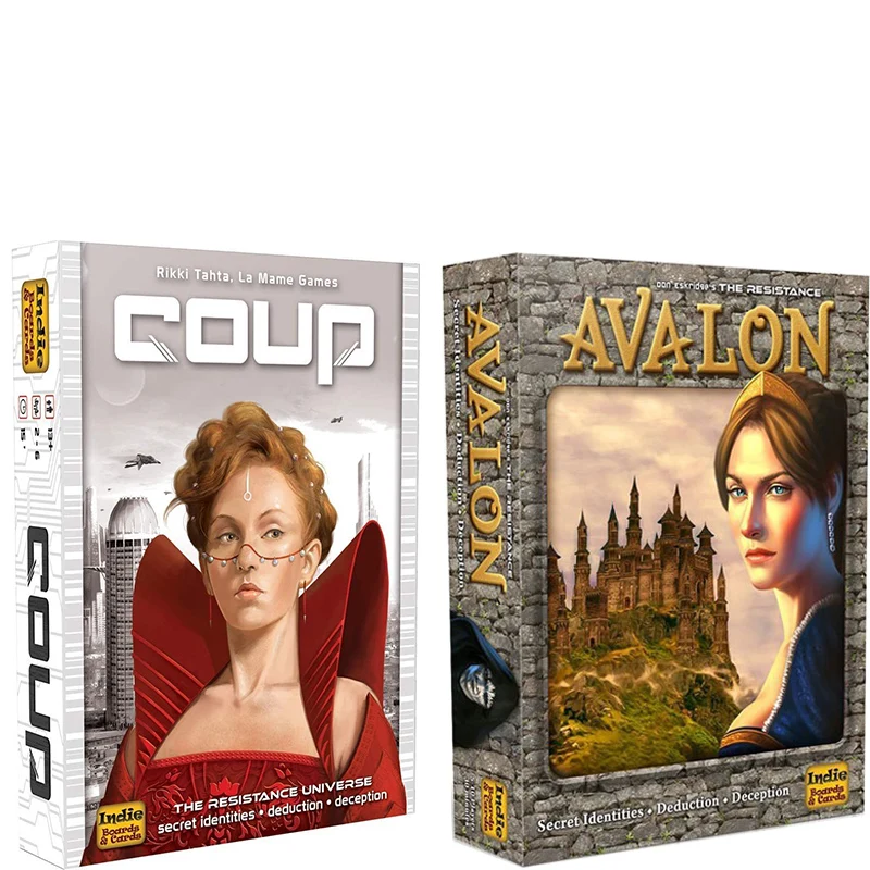 New English Coup Resistance Avalon  Ages 14+ 2-6 Players Child Puzzle Games Collection Card Christmas Gift