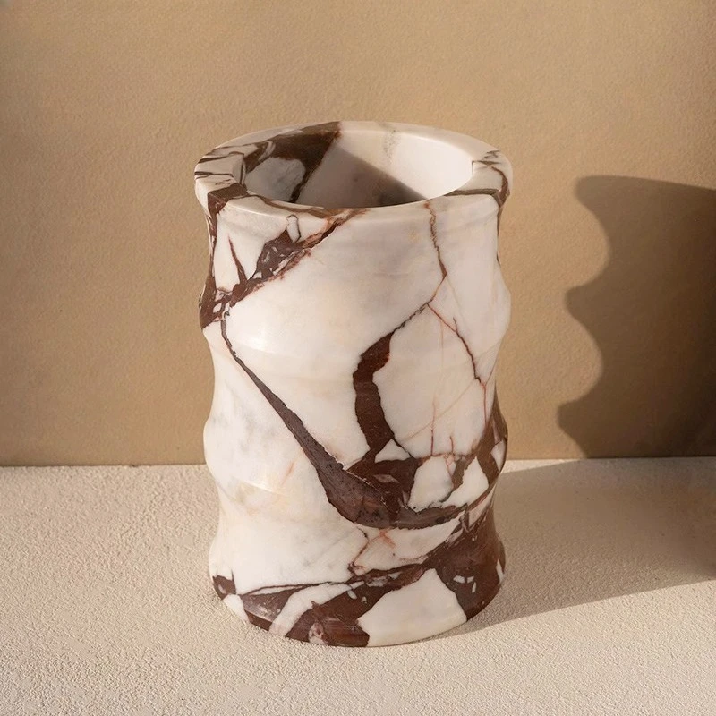 Furniture Modern Simple Marble Vase Table Rack Small Vase Hotel Accessories Home Decoration Marble Vase