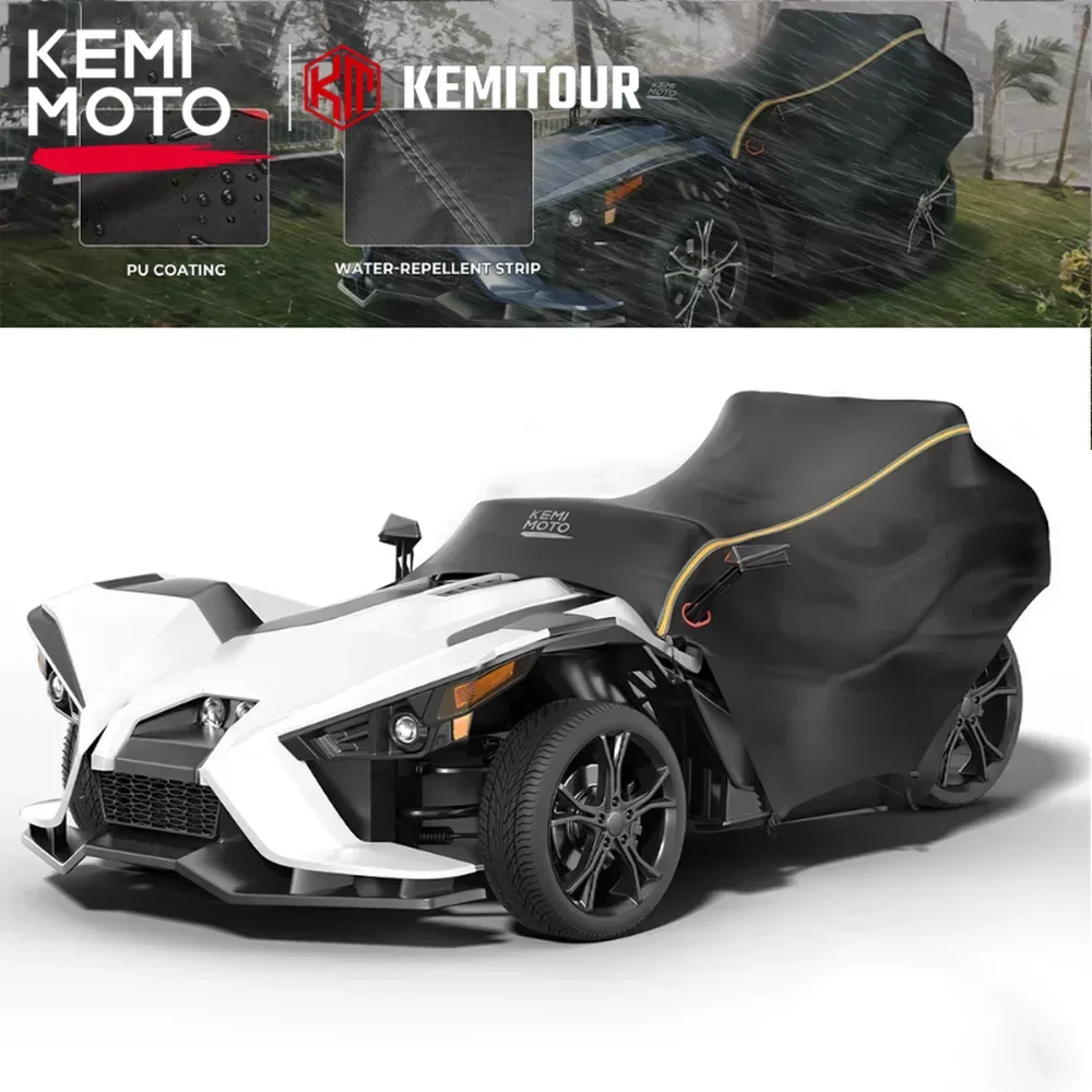 

KEMIMOTO 420D Half Cover Compatible with Polaris Slingshot R S SL SLR 2015-2023 Cockpit Windshield Cover Waterproof Windproof