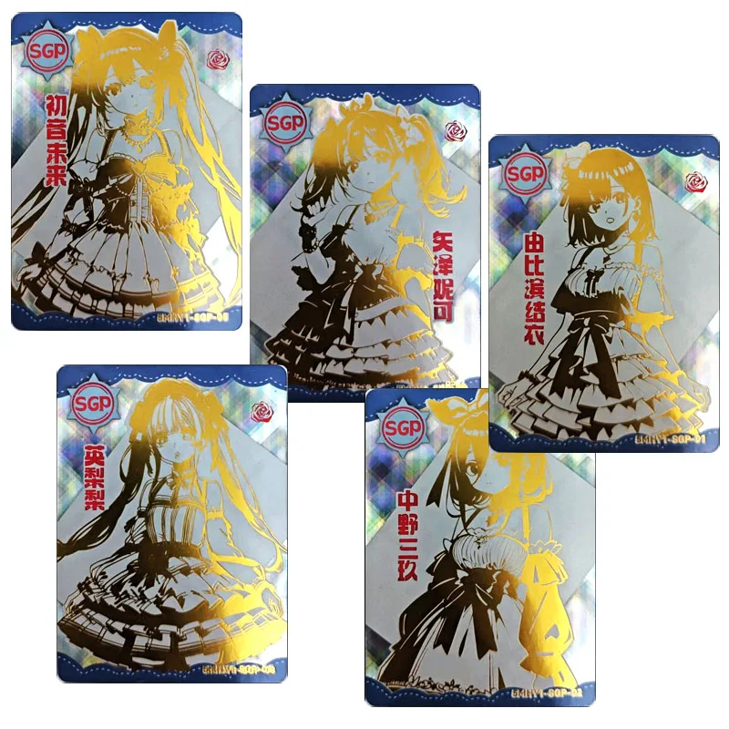 

Goddess Story Nakano Miku Nico Yazawa Anime Characters Bronzing Collection Flash Card Cartoon Toys Christmas Gift