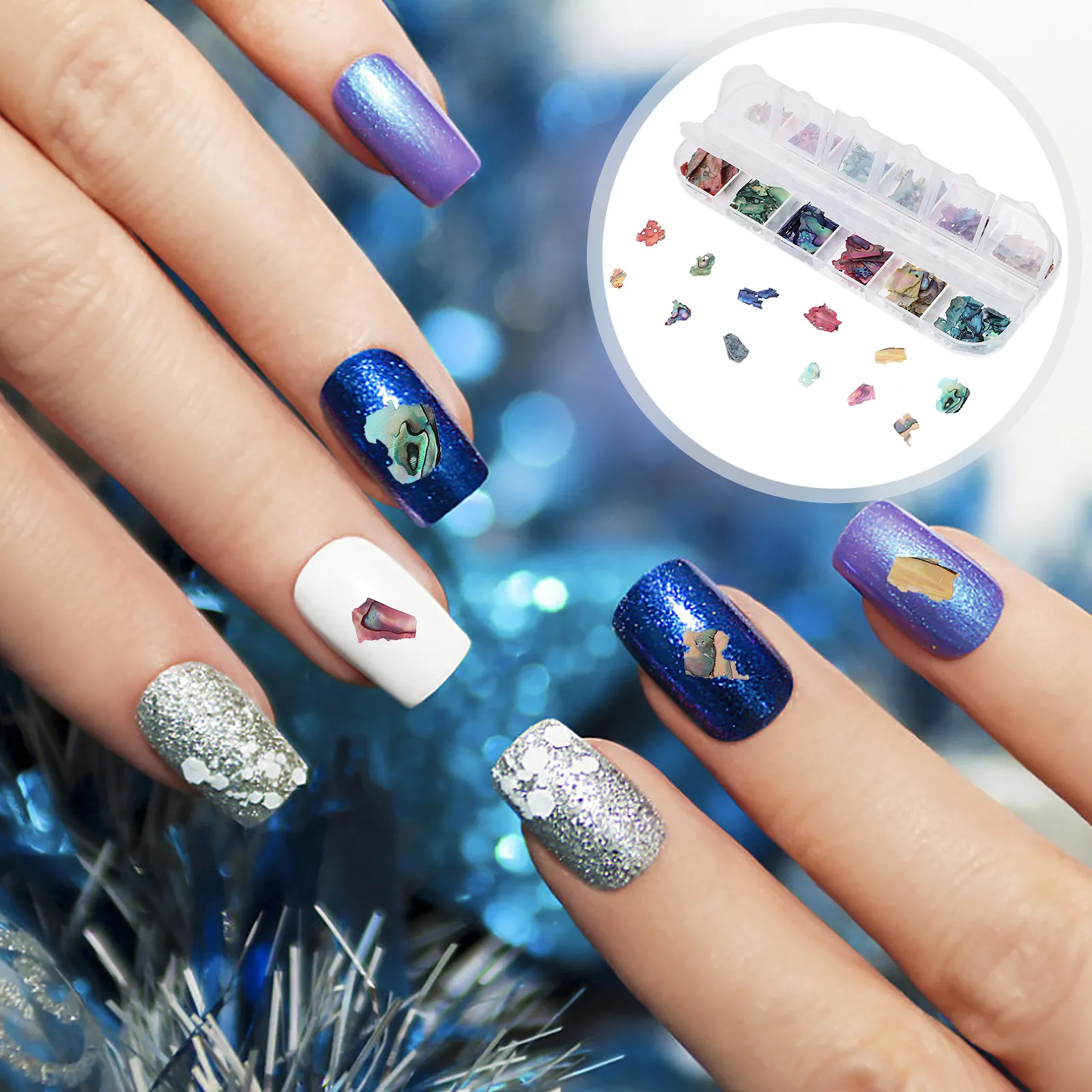

Natural Seashell Nail Charms 1 Box Exquisite Shiny Nail Decorations for Fake Nails Natural Nails Party Prom Birthday Manicure