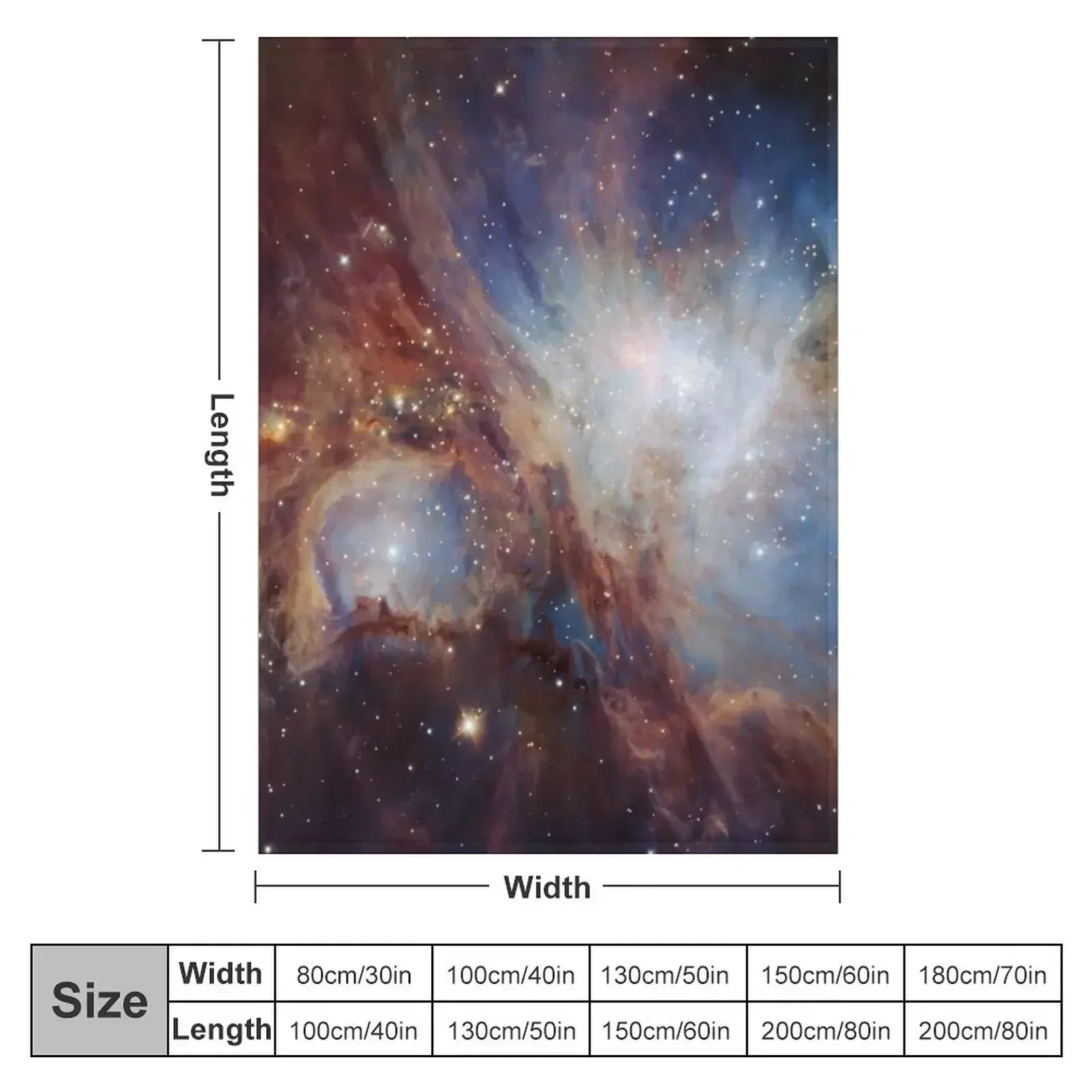 Orion Nebula star formation M 42 Messier 42 ESO Space Telescope Picture HD HIGH QUALITY Throw Blanket