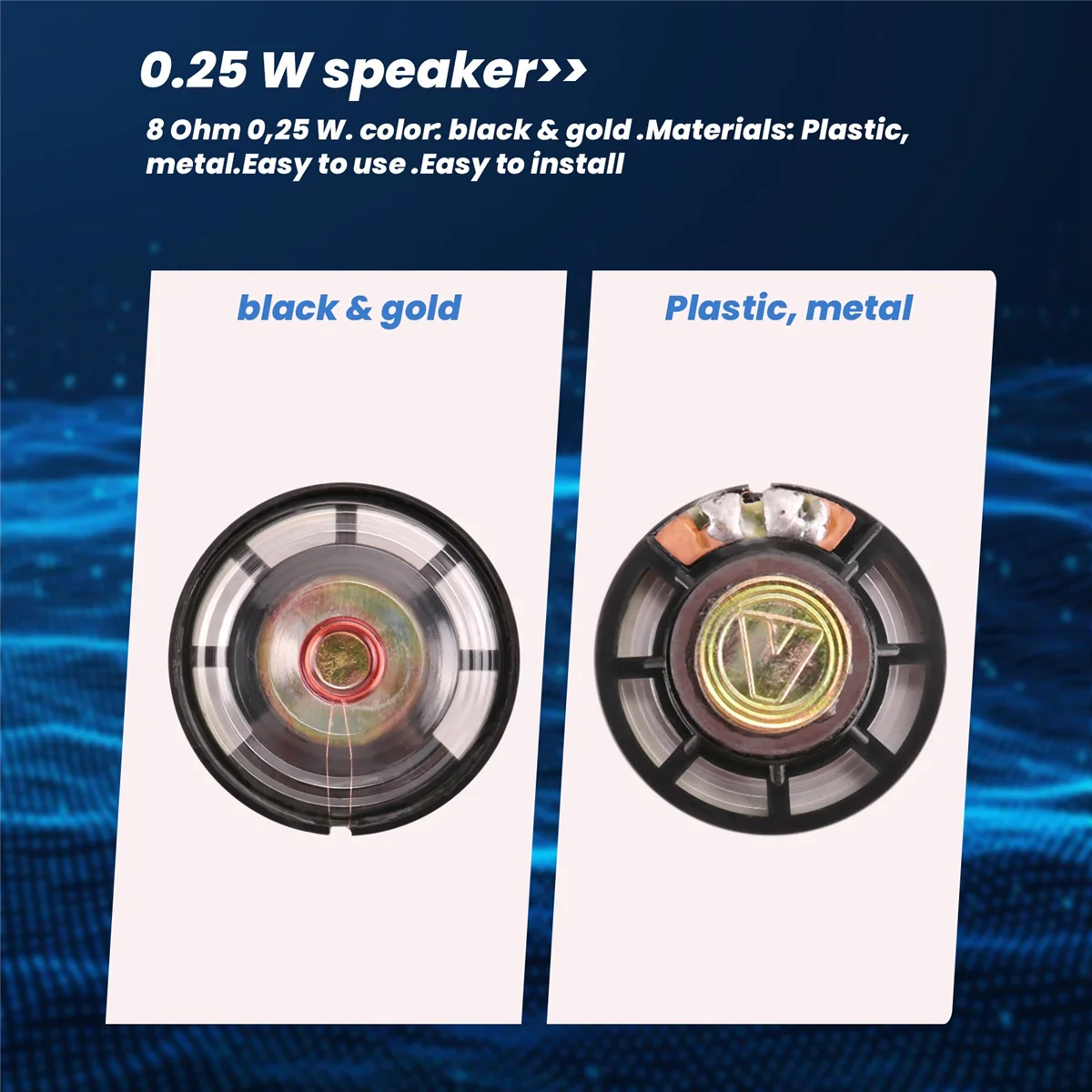 N88R 5 個 8 オーム 0.25 W 29 mm 磁気閉鎖スピーカー電動おもちゃ用