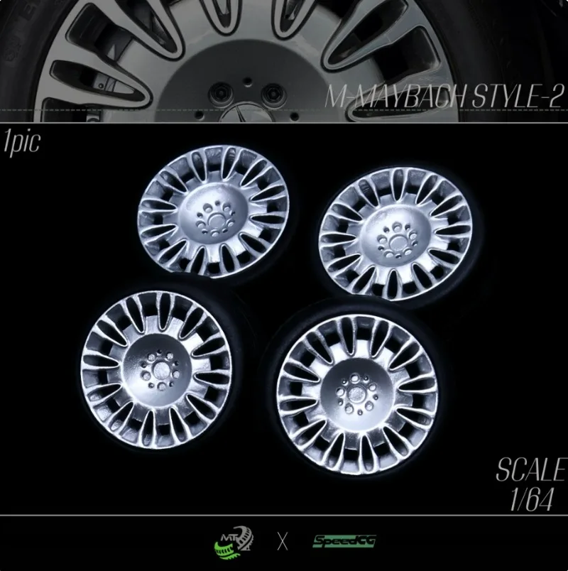 SpeedCG 1/64 Car Modified Wheel Hub SE092/27/96/90 8.4/9.4/10/11mm Rubber Tires Resin Wheels Suitable for 1:64 Static Model Cars - Image 3