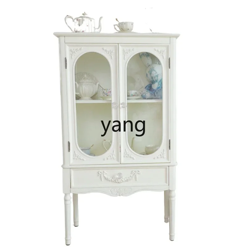 LMM display cabinet modern storage cabinet living room wall double door storage cabinet