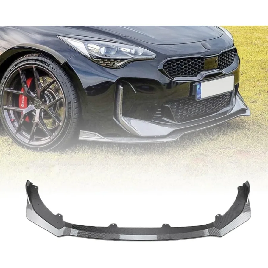 

Передний бампер, спойлер для подбородка, комплект кузова для KIA Sting GTLine 20182023, 3 шт., передний спойлер из углеродного волокна для улучшенного A