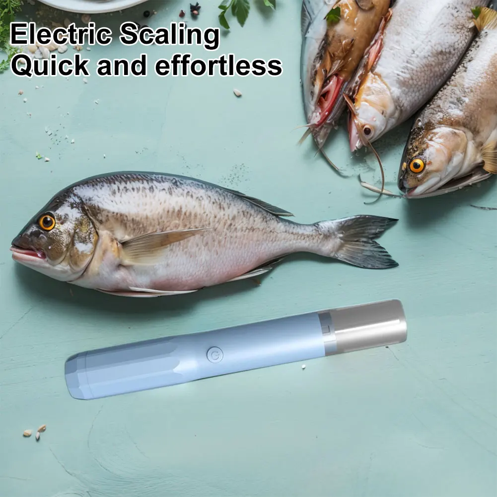 Raspador de pescado eléctrico recargable, removedor de escamas de pescado, fácil de quitar, limpieza de escamas de pescado para Cocina