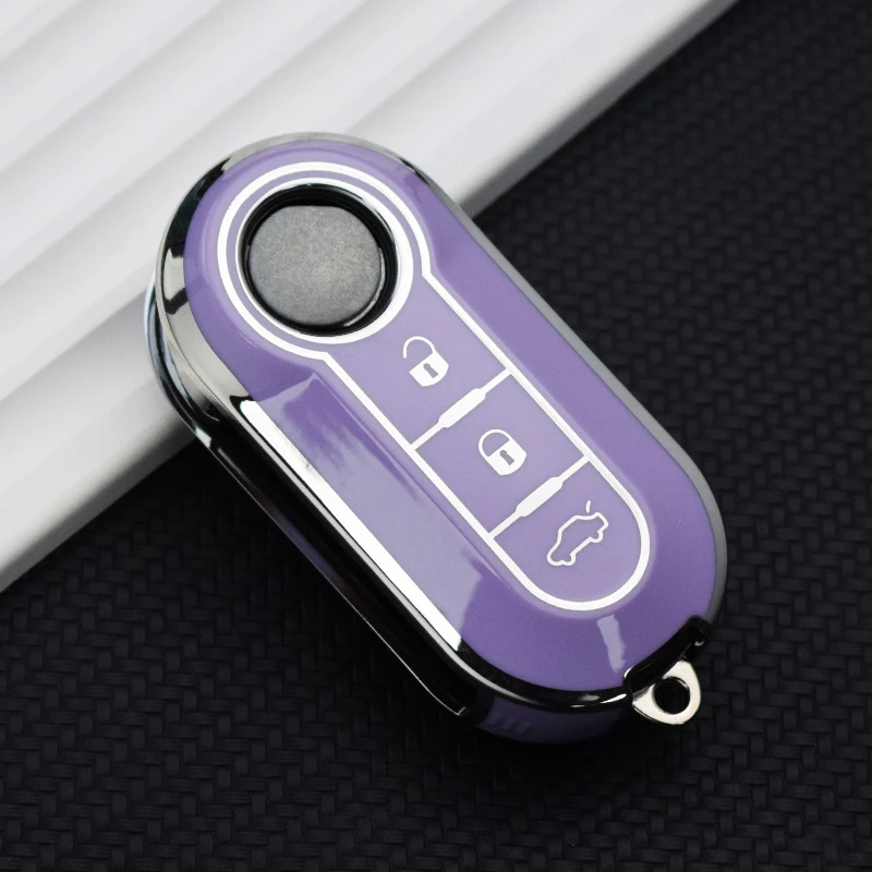 

Fashion TPU Car Key Shell Case Fob For Fiat 500 Panda Punto Bravo Doblo Peugeot Boxer Citroen Relay Fiat Ducato Lancia Musa