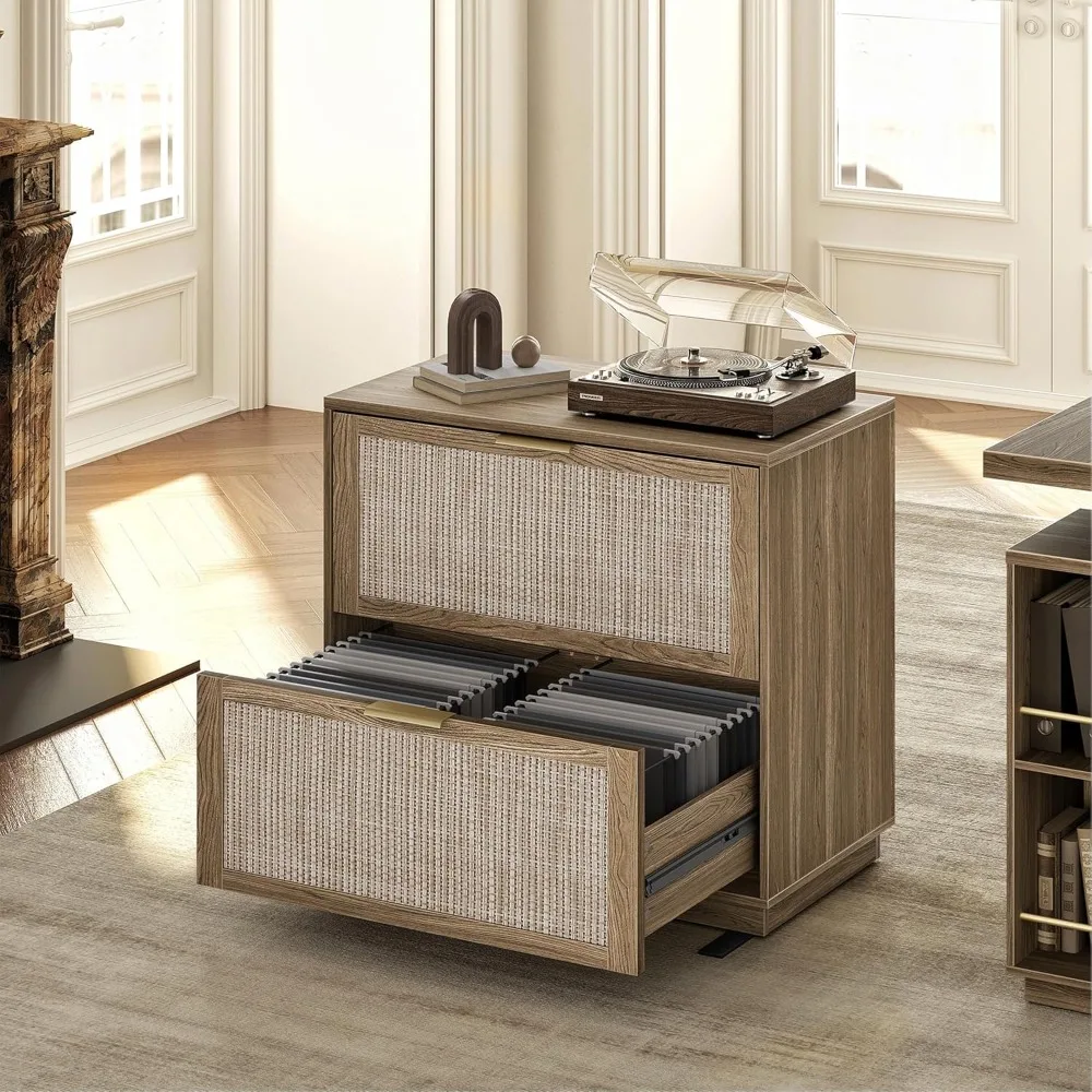 2 Drawer Rattan Fil…