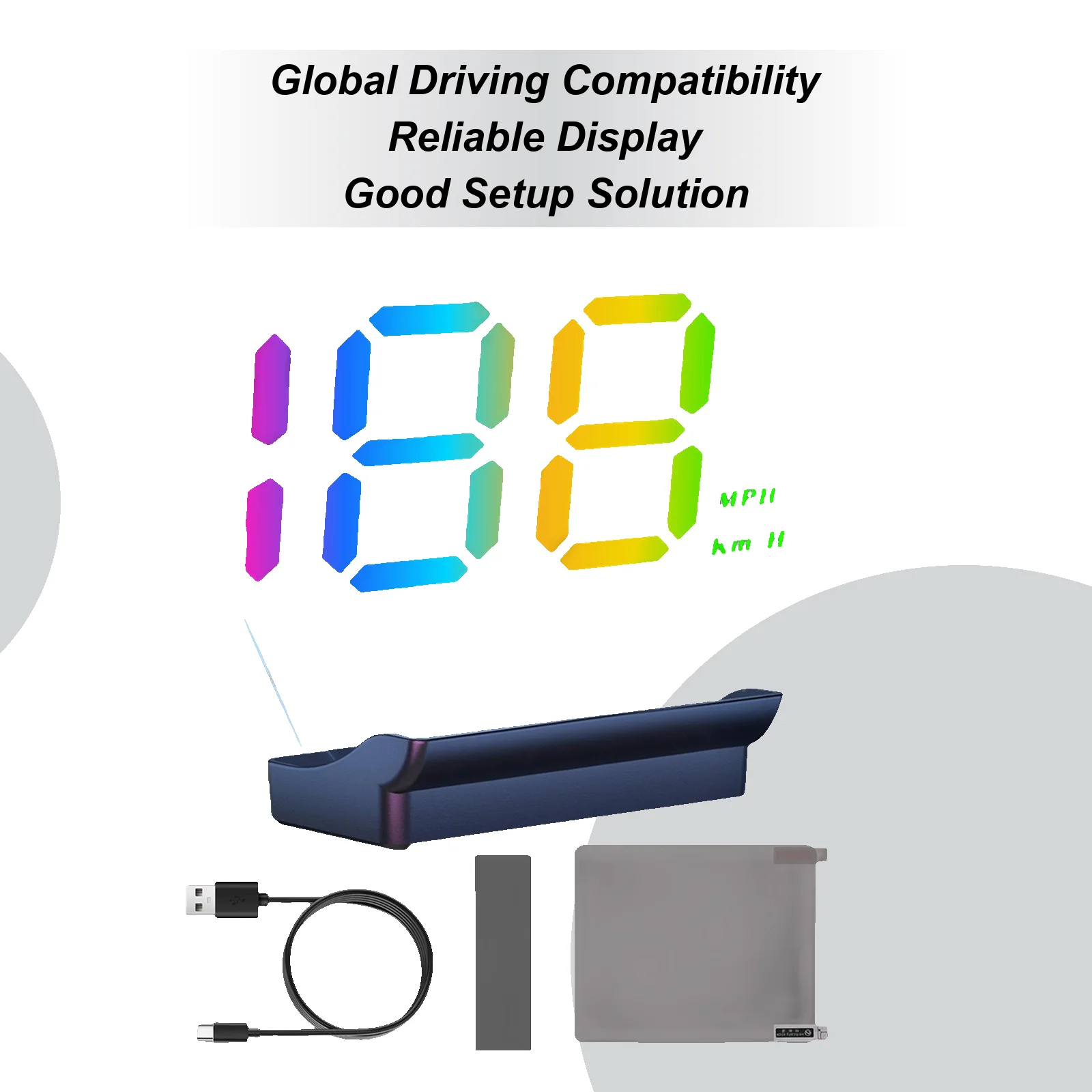 Car Lcd Hud Speedom… - image