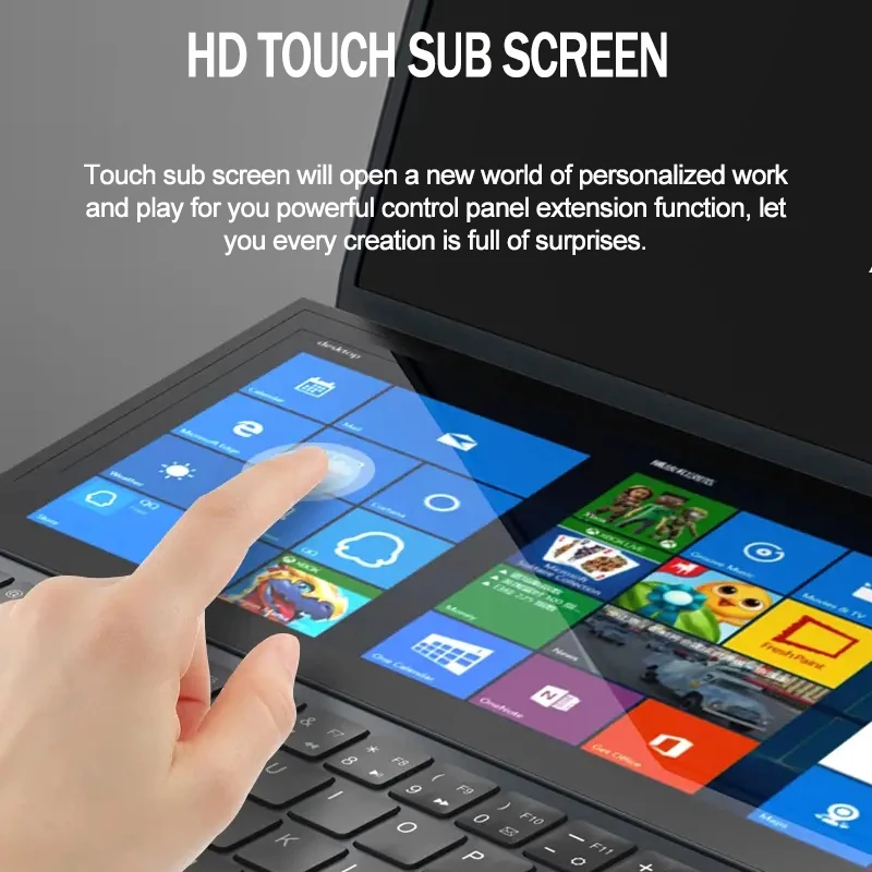 Produk Baru Laptop Layar Ganda Core I7 Generasi ke-10 Layar Sentuh Laptop Gaming PC Komputer Notebook Portabel