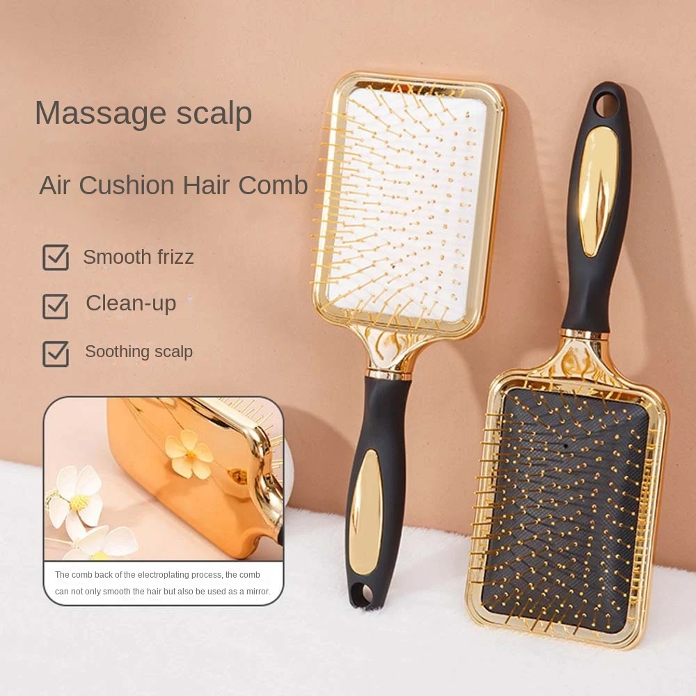 Anti Static Air Cushion Comb Scalp Massage Oval Square Shape Portable Comb Hairdressing Handle Air Bag Hair Brush Girls/Women