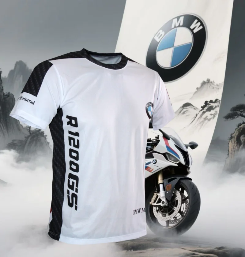 

Лето 2022, BMW R1200GS, мотоциклетная мужская быстросохнущая футболка, велосипедный костюм, гоночный костюм с коротким рукавом, повседневная дышащая мода