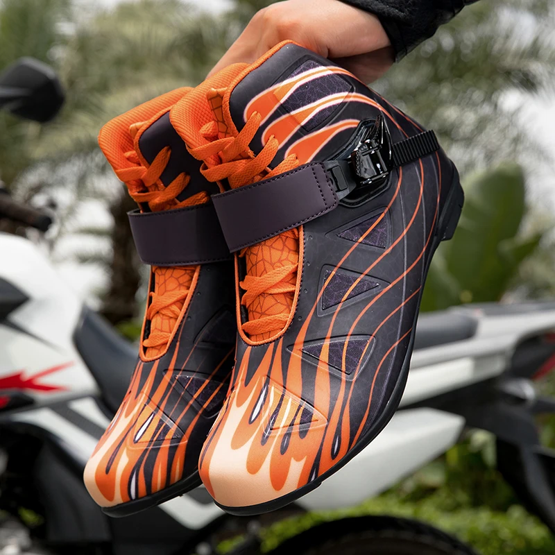 

Motorcycle protective boots men four season new breathable high top off-road anti slip wear-resistant comfortable riding shoes