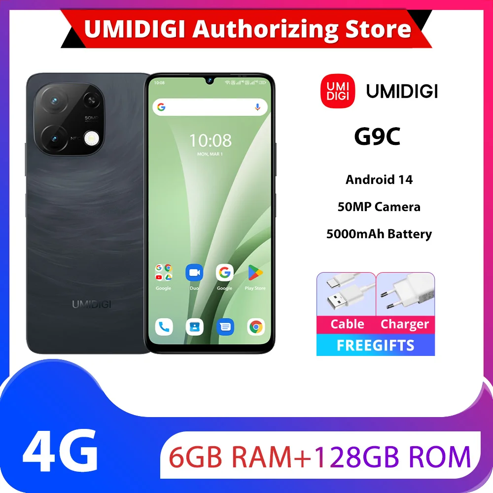 Uacity-IGI G9C NDavid Android 14 Octa-Core Camra AI, 5000 