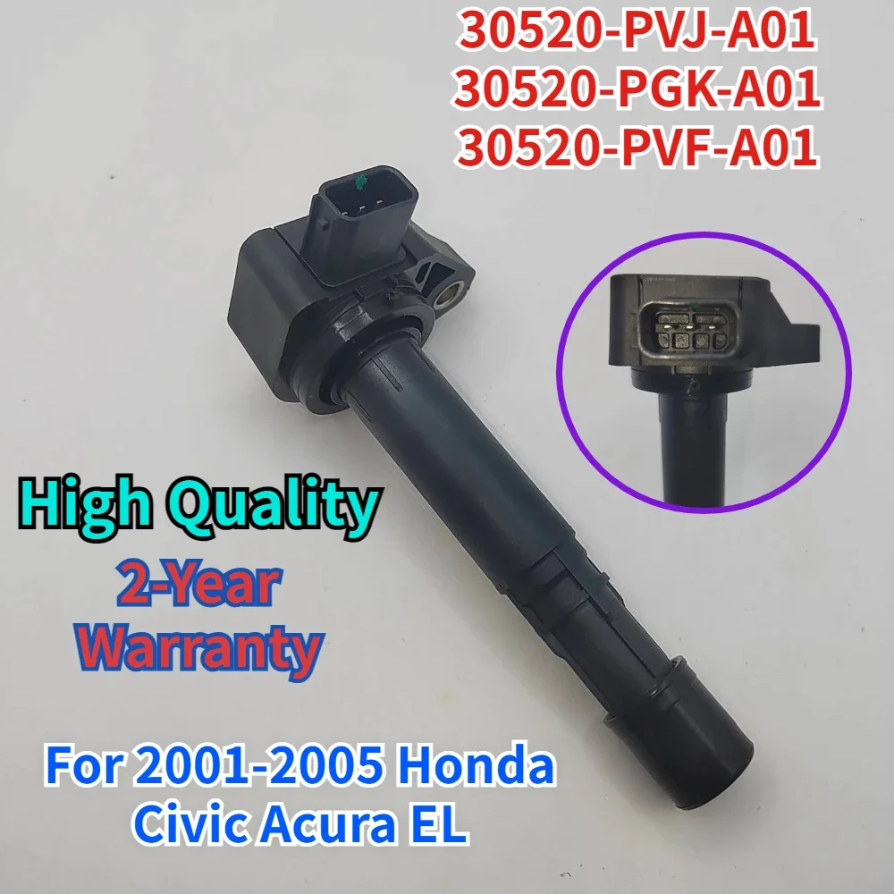 Car Ignition Coil UF400 30520-PVJ-A01 30520-PGK-A01 30520-PVF-A01 For 2001-2005 Honda Civic Acura EL CM11-207A 099700-072