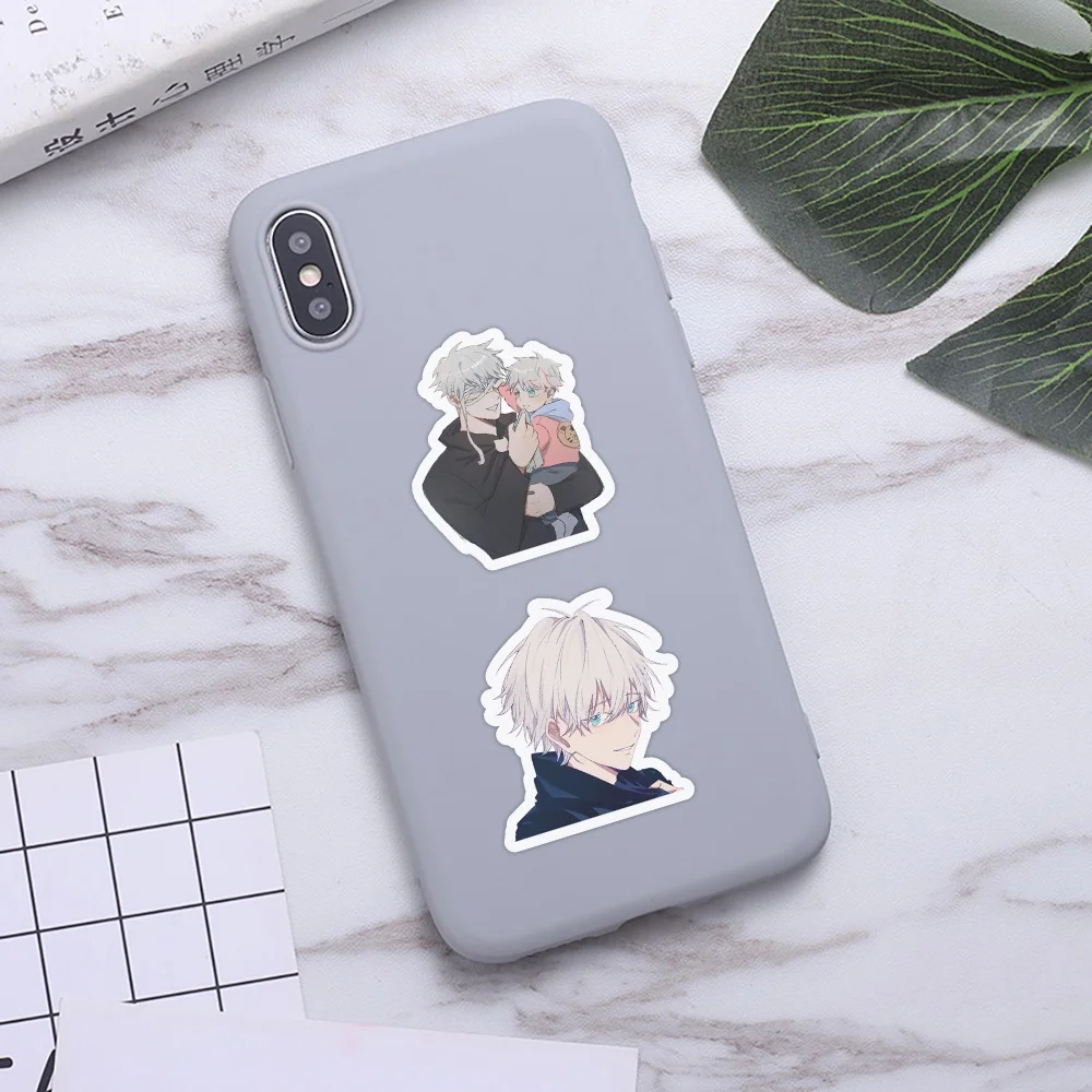 100 قطعة أنيمي Jujutsu Kaisen Satoru Gojo الكتابة على الجدران ملصقات للأمتعة جراب هاتف محمول دفتر الشارات الاطفال هدية