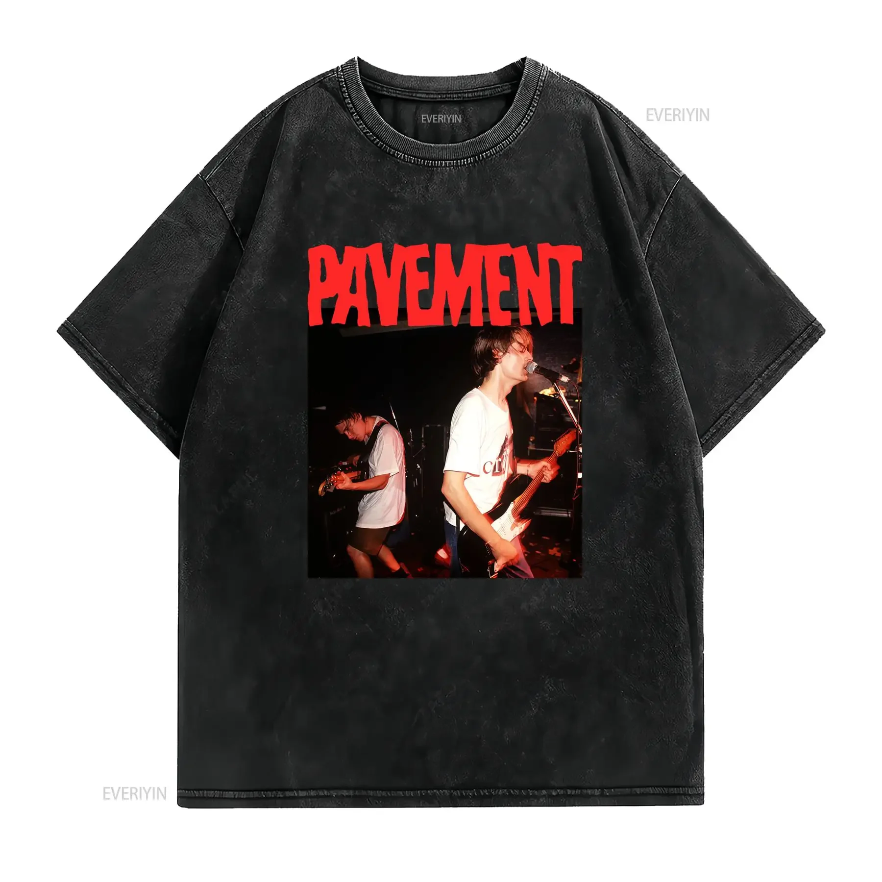 Vintage Pavement Indie Rock Band Concert Print Casual T Shirt vintage Washed Slightly Stylish Breathable designer clothes