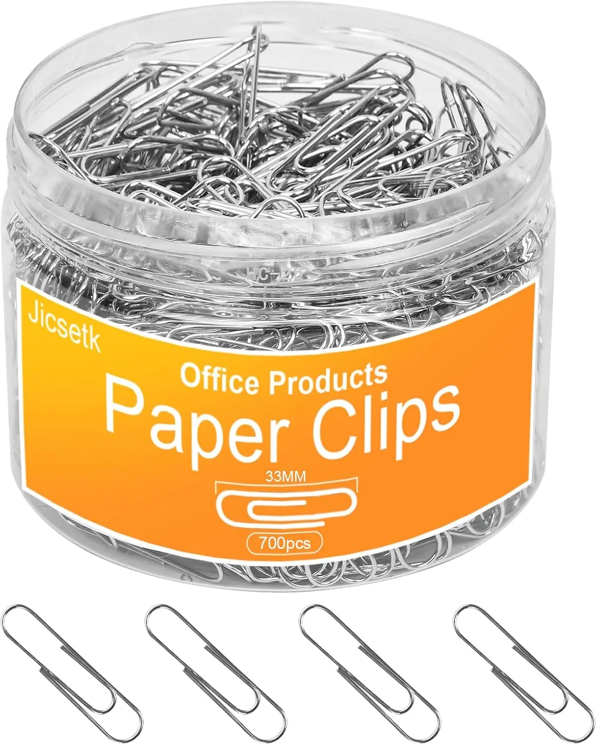 

Medium Paper Clips 700 Pcs, 1.3 Inch Silver Office Supplies, Rust-Resistant Steel for Home School Teacher