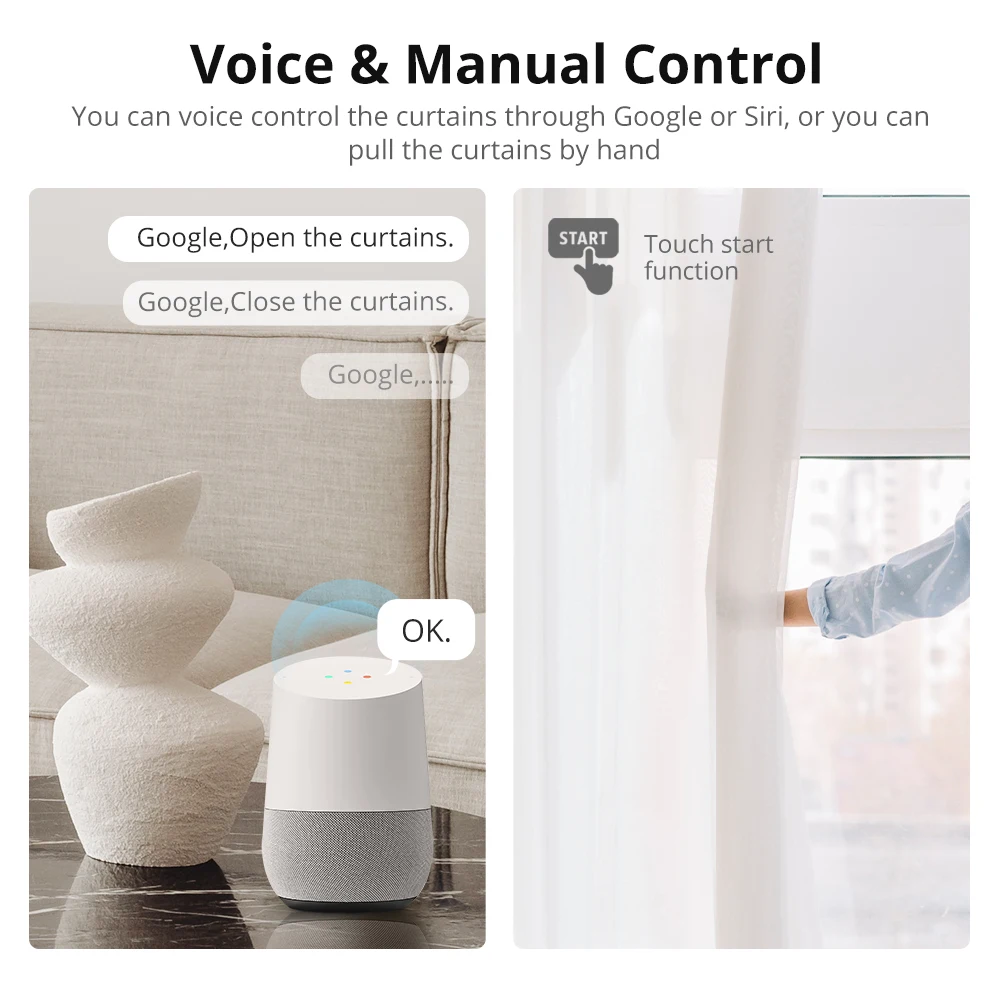 Zemismart matéria fio elétrico inteligente cortina motor automático sistema de cortina deslizante suporte google casa smartthings homekit
