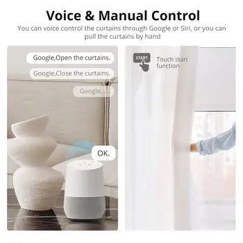 Zemismart Matter Over Thread Chytrý motor na závěsy Aplikace Google Home Ovládání aplikace Samrtthings Automatický systém závěsů 9 nejlepší prodej chytré závěsy - №1