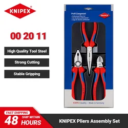 KNIPEX  Pliers Assembly Set 3 Piece 0302180 Combination Plier 7002160  Diagonal Cutter 261200 Needle Nose Plier  002011