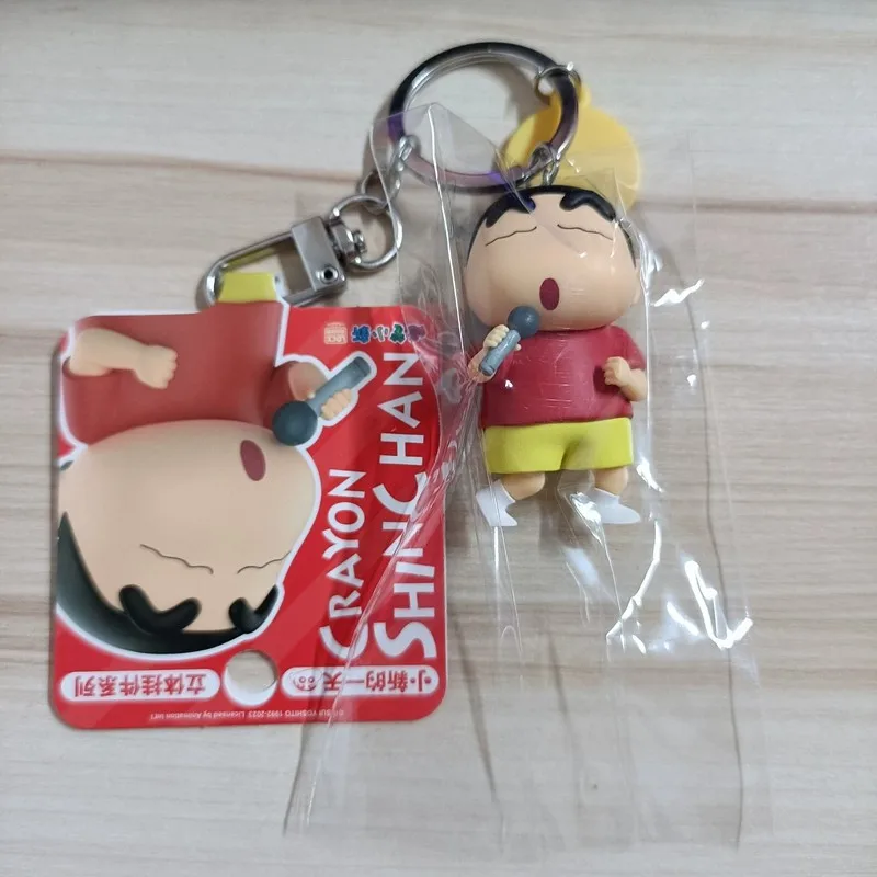 New Crayon Shin-Chan Keychain Anime Figures Shin Chan's Day Bag Pendant Cartoon Car Key Chain Accessories Kids Toys Fans Gift