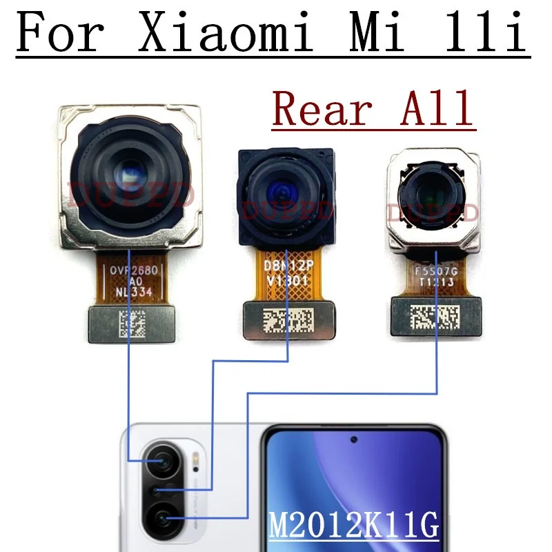 Rear Camera For Xiaomi Mi 11i M2012K11G Front Facing Selfie Backside Big Main Back Camera Flex Cable M2011K2C M2011K2G