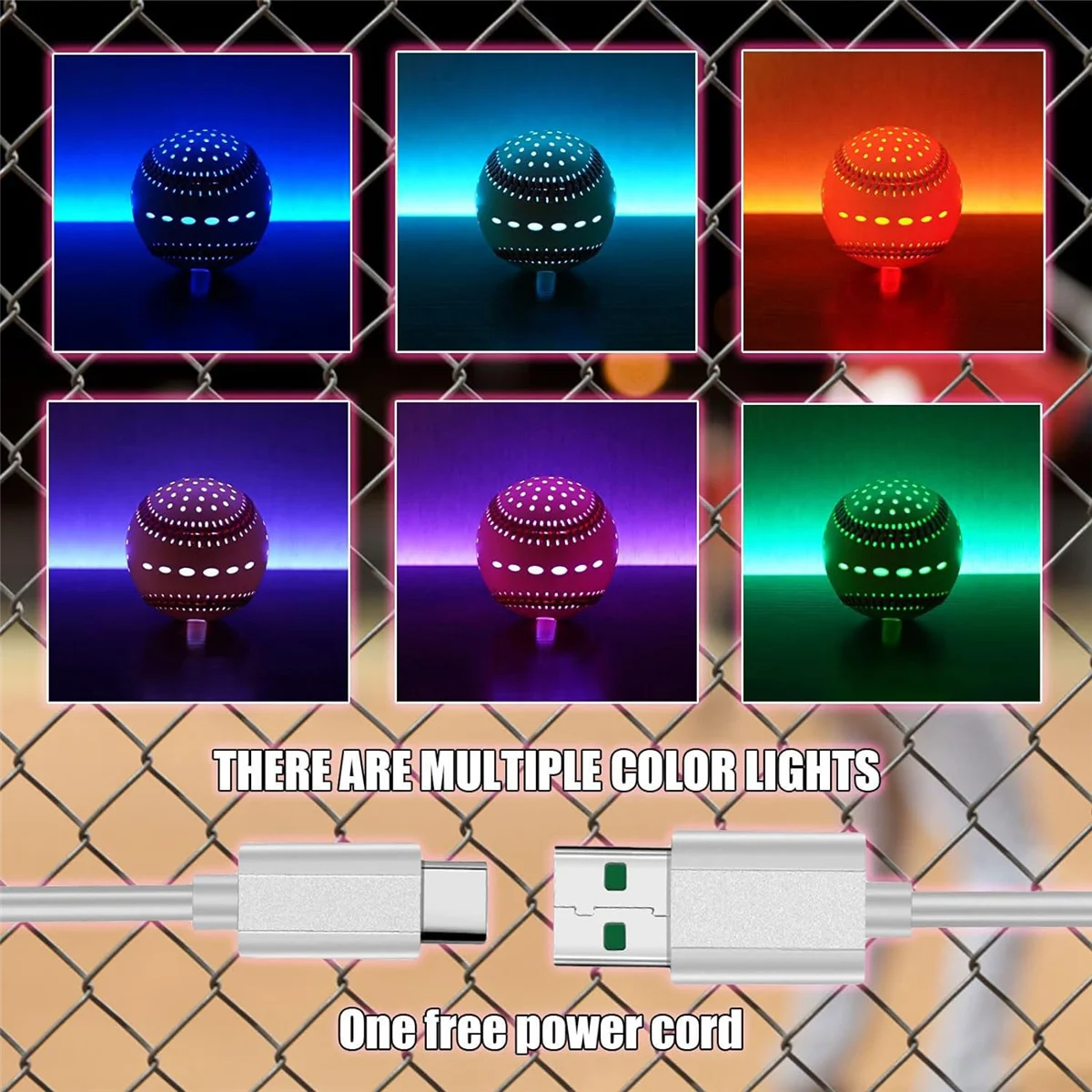 

AAA04R Light Up Baseball,9 Inch Glow in the Dark Baseball,Night Throwing Practice Baseball for Family Sports Entertainment