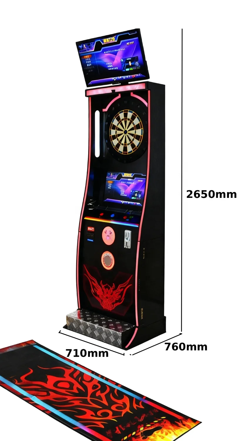 Commercial Electronic Dart Machine Coin Operated-LCD Screen Dart Game 1 Year English for Bar Amusement Park Entertainment