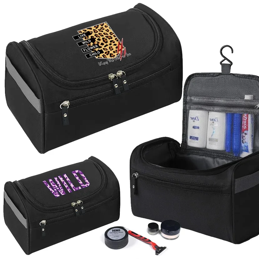 

Men Makeup Bag Functional Hanging Travel Toiletries Organizer Storage Pouch Make Up Case Wild Pattern Beauty Cosmetic Bag