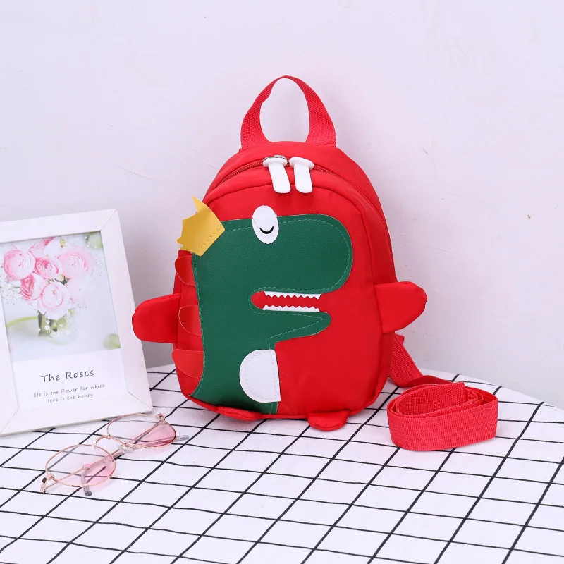 Anti-lost Children's Backpack Cute Cartoon Animal Dinosaur Backpack With Traction Rope Baby Child Safety Strap Walker Strap