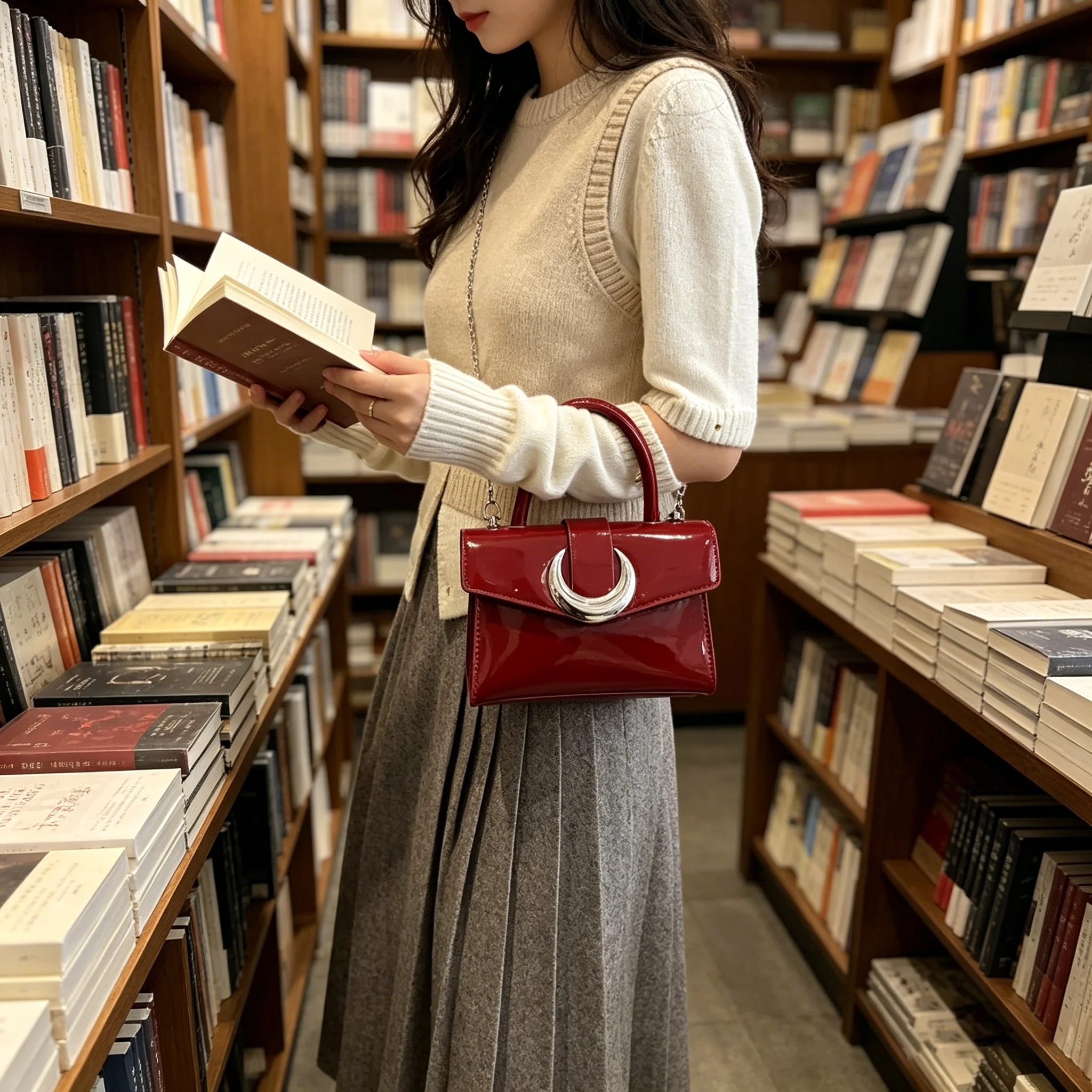 Evening Handbag Removable Wedding Clutch Bag Crossbody Purse Vintage Leather Handbag For Holiday Gift Daily Use Wedding