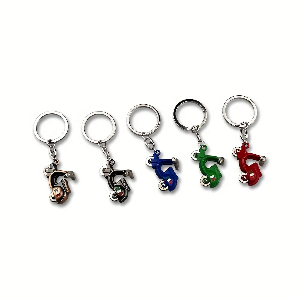 Metal Cute Electric Car Keychain Creative Car Keyrings Personalized Small Gift Pendant