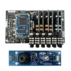 ADSP-21489 DSP 4 in 8 Out processore Audio a divisione di frequenza elettronica ES9028/CS4398 DAC con alimentatore schermo