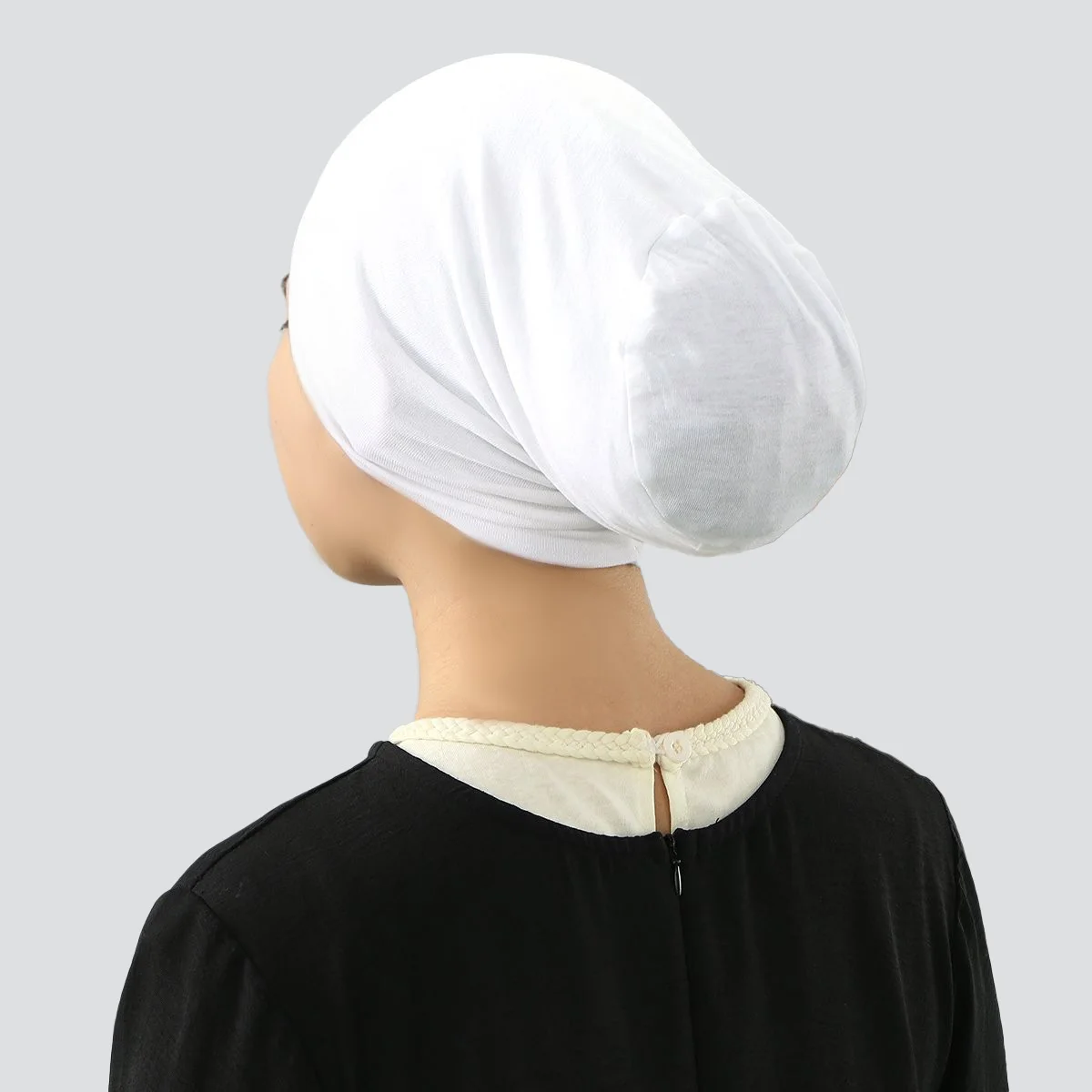 Hijabs de Jersey Modal de algodón sólido para mujeres musulmanas, gorros de tubo de turbante, gorro interior con Base elástica, gorros para la cabeza para mujer